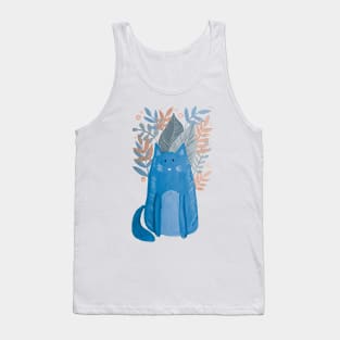 Cat and foliage - pastel autumn Tank Top